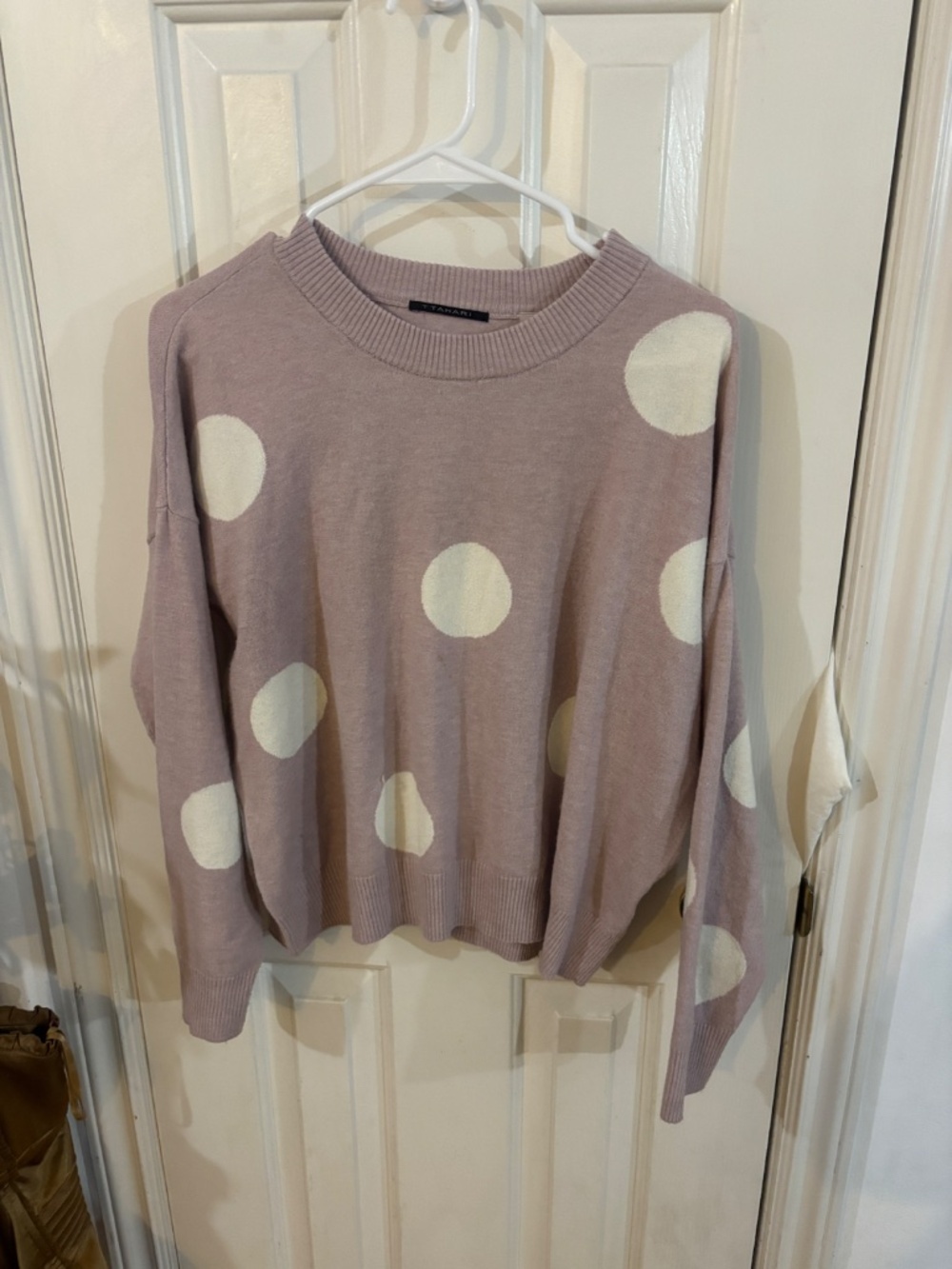 SOFTEST POLKA DOT sweater lilac pink with white dots * accepting offers